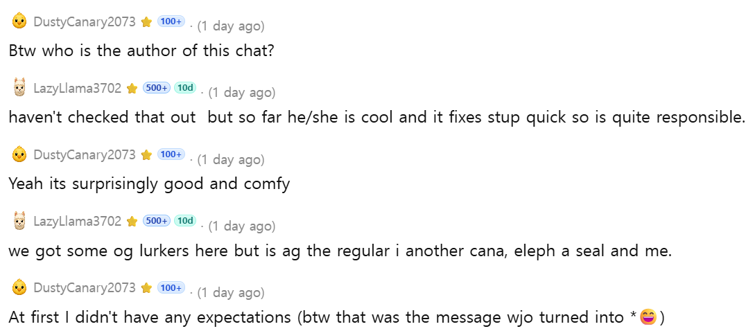 Users calling the room surprisingly good and comfy